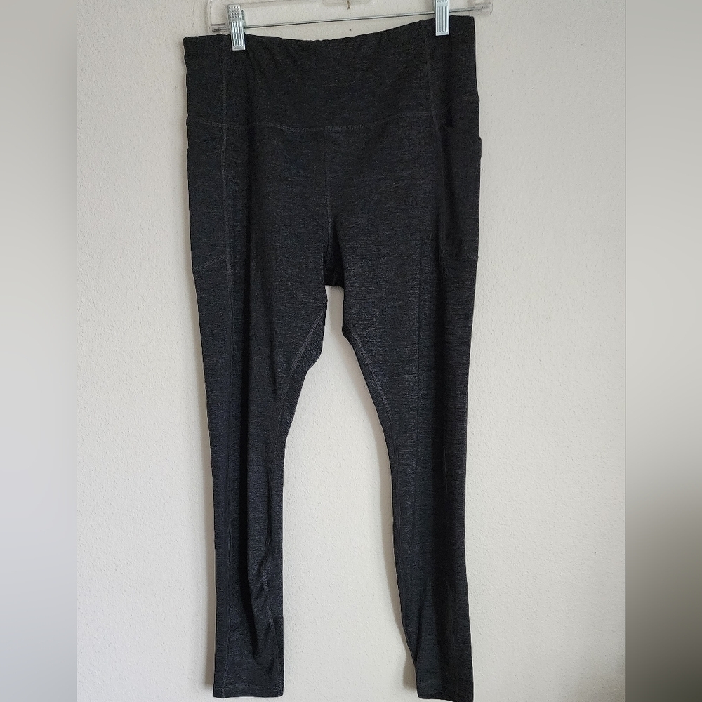 Avia Fitted Ankle Leggings High Waist Pockets Sz L
